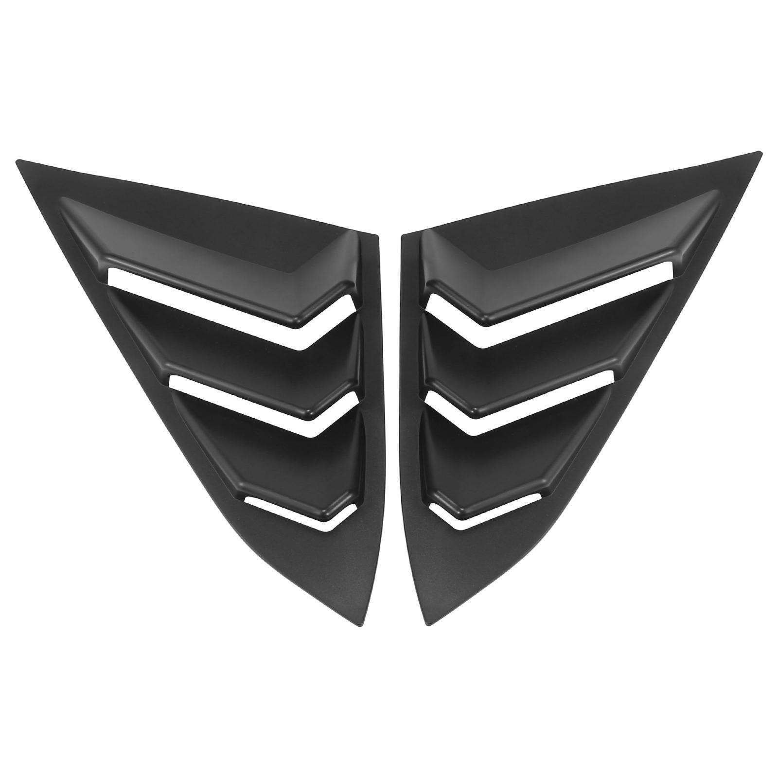 For Honda Civic 10th Gen 2016- ABS Plastic Rear Window Quarter Louver Scoop Cover Side Vent Trim Car Adhesive Accessorie матовый черный