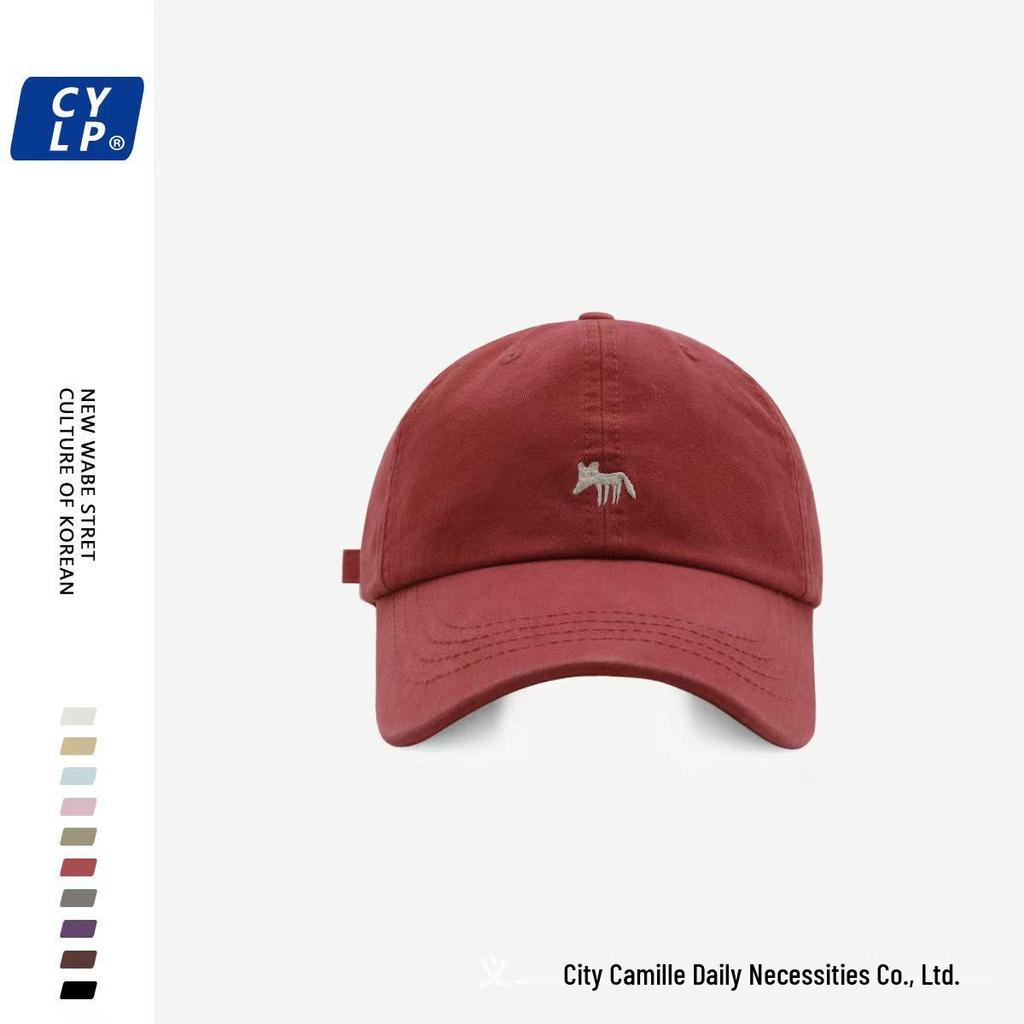 Women's & Men's Large Brim Duckbill Baseball Cap - Korean Letter 'R' Design, 2024 Spring/Autumn Fashion, Slimming and Small Face Effect.
