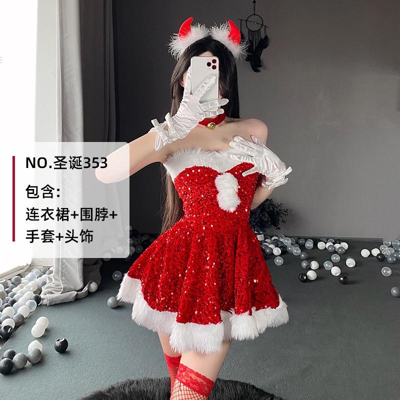 Fun Christmas Nightclub Uniform Live Streaming Host Clothes Christmas Costumes New Cosplay Role-playing Clothes Bunny Clothes