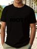 Riot! Graphic T-shirt - Casual Summer Short Sleeve Crewneck