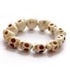 Vintage Design Skull Beaded Bracelet Elastic Rope Bangle Skeleton Beaded Bracelet  Teenager