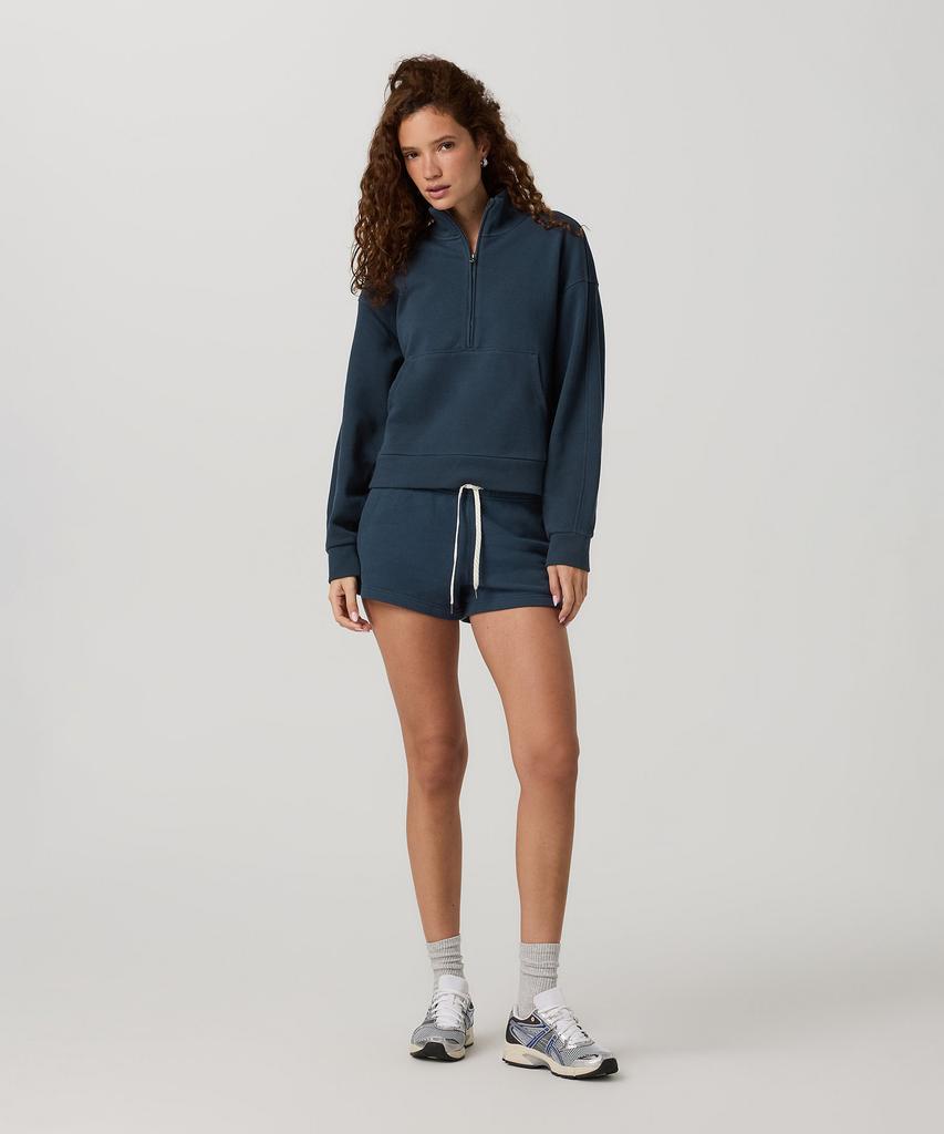 VUORI [Female] Pique Fleece Half Zip_Ocean Vr26120030
