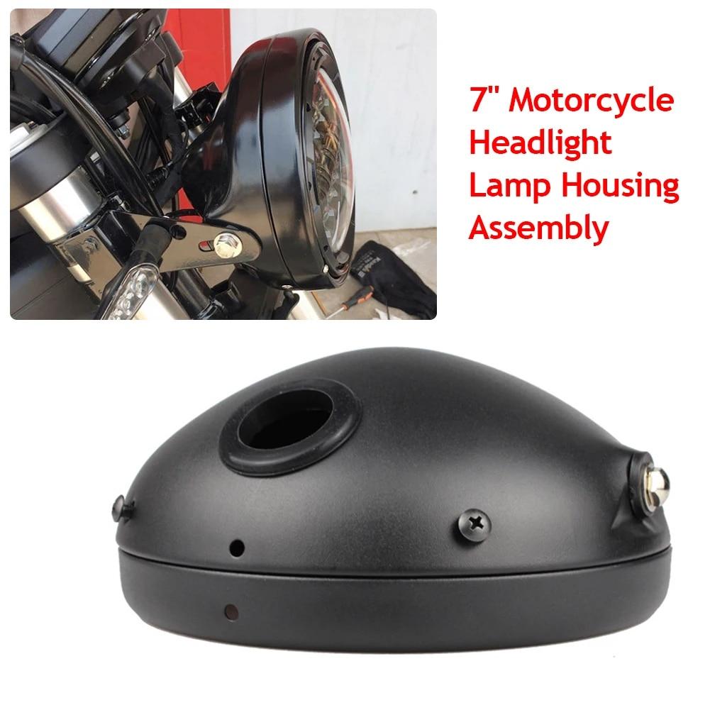 7 Inch Retro Modified Motorcycle LED Headlight Housing Bucket Headlight Base Headlight Shell Bucket Housing Shell Trim Holder