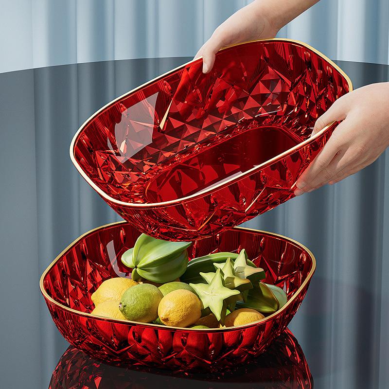 Innenseite Licht Luxus Obstteller Haustier Transparent Wind Tee Mehrere Speiseteller Blume Obstkorb Ktv Obstteller