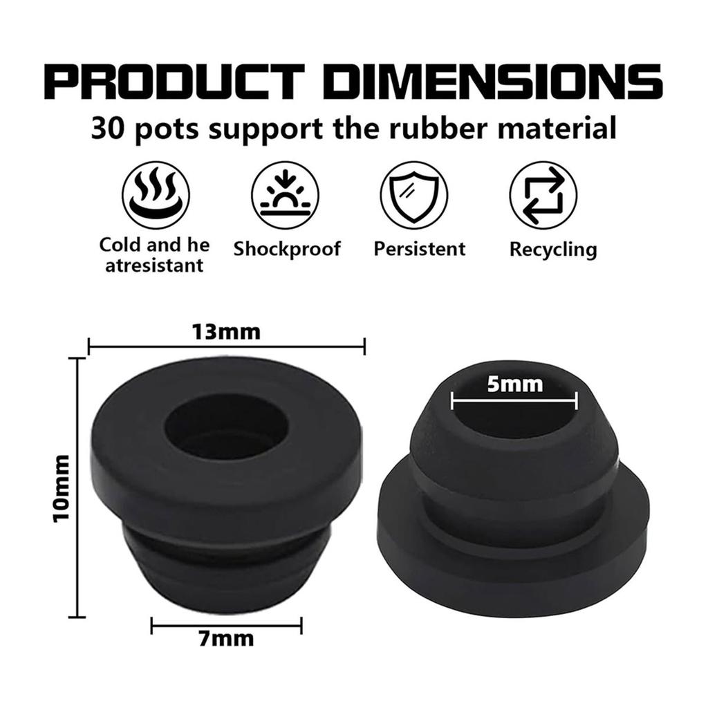 Pack of 30 Rubber Grommets, Pot Carrier Rubbers, Motorhome Hob Accessories, for Dogetic, and