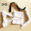Wolf Ear Tail Set Realistic Design Plush Headband Gloves Tail Set Halloween Parties Role-Playing Accessories