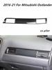 For Mitsubishi Outlander 2016-2024 Accessories Car Interior Decoration Carbon Fiber Style Windows Control Panel Gear Stickers