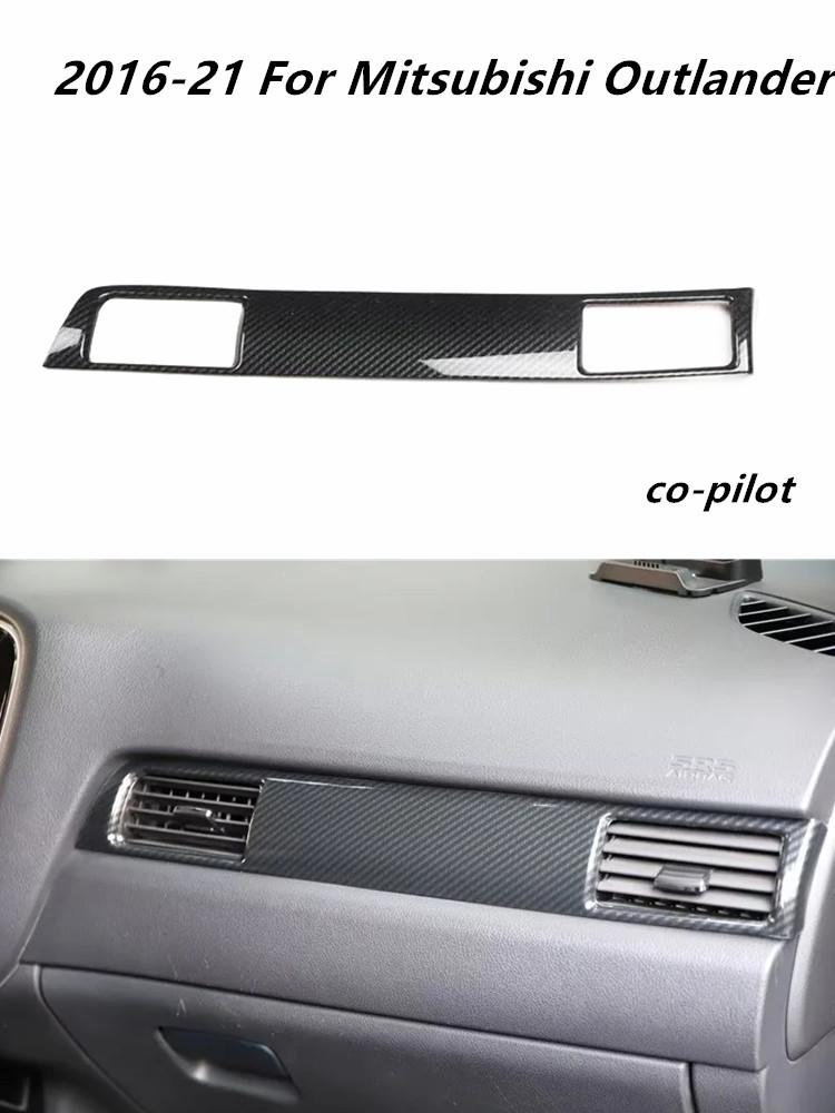 For Mitsubishi Outlander 2016-2024 Accessories Car Interior Decoration Carbon Fiber Style Windows Control Panel Gear Stickers