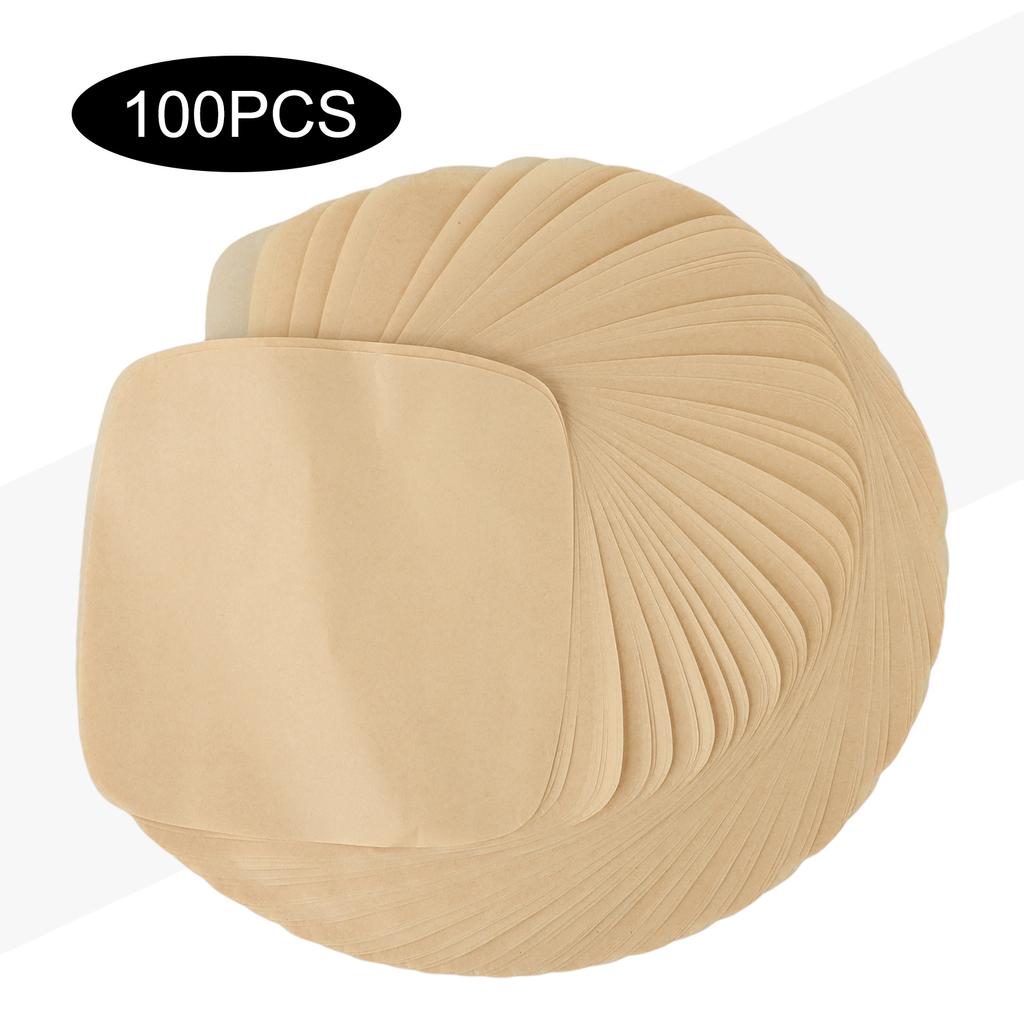 Air Fryer Nonstick Baking Paper 100pcs Heat Resistant Oil Resistant Steamer Paper for Household BBQ and Oven Cooking