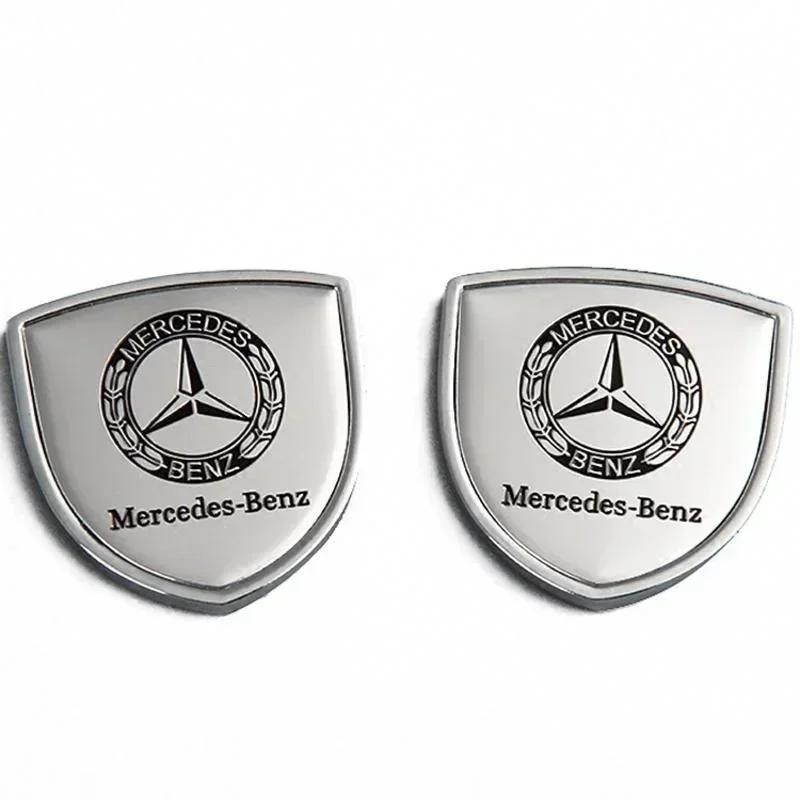 

C200 E200 New 2025 For Mercedes Benz 2 pieces 3D Metal Car Window Trunk Emblem Decor Sticker For Mercedes Benz AMG W253 X253 X20 2pcs