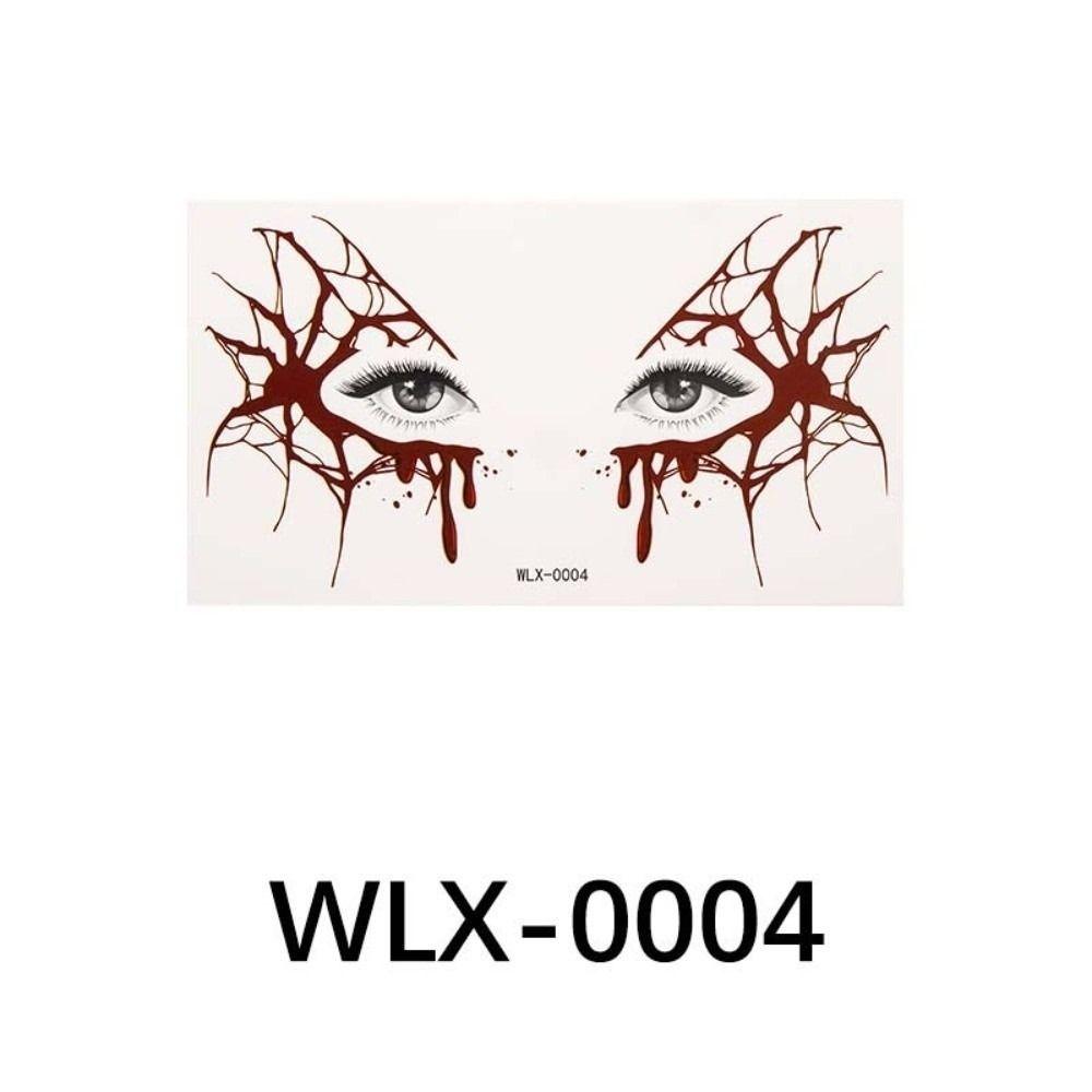Spider Web Halloween Face Tattoo Sticker Waterproof Body Art Scar Stickers Kids Adult Make Up