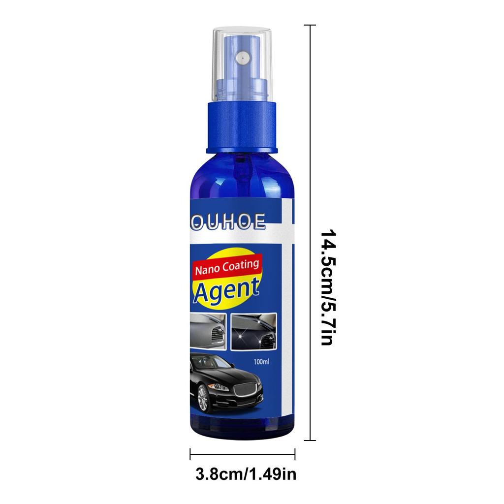 OUHOE Car Plastic Interior Restore Spray Dashboard Trim Refinish Polish Anti Dust Anti Aging Seat Door Panel Care Agent 100ml