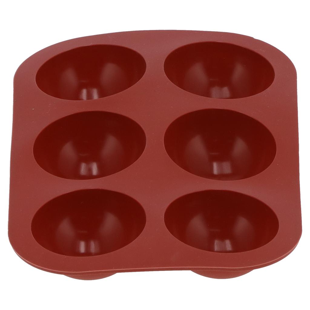 Silikonform Lebensmittelqualität Halbkugelförmige Kuchenform Tablett für Schokolade Seife Heimküche(6 Löcher )