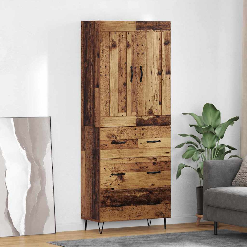 Highboard Reclaimed Wood 69.5 x 34 x 180 cm Particleboard