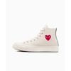 Comme Des Garçons PLAY X Chuck 70 High Single Heart - Milk Unisex Sneakers Cream Red Black A08800C