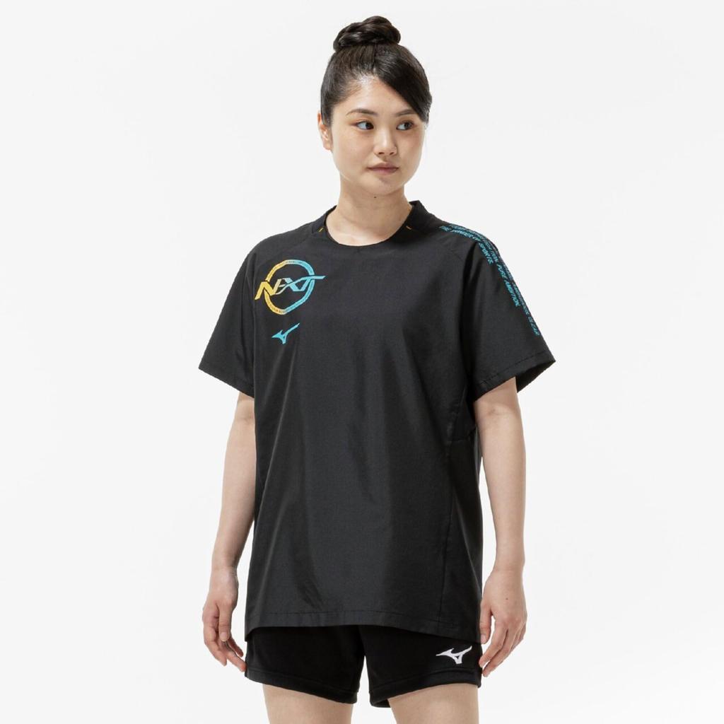 Volleyball Wear N-XT Short-sleeved Training Top V2MEC500 Unisex Black X Capri Breeze XL