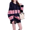 Loose Lazy Wind Hooded Sweater Women's New Autumn Loose Large Size Knitted Sweater Medium and Long Coat