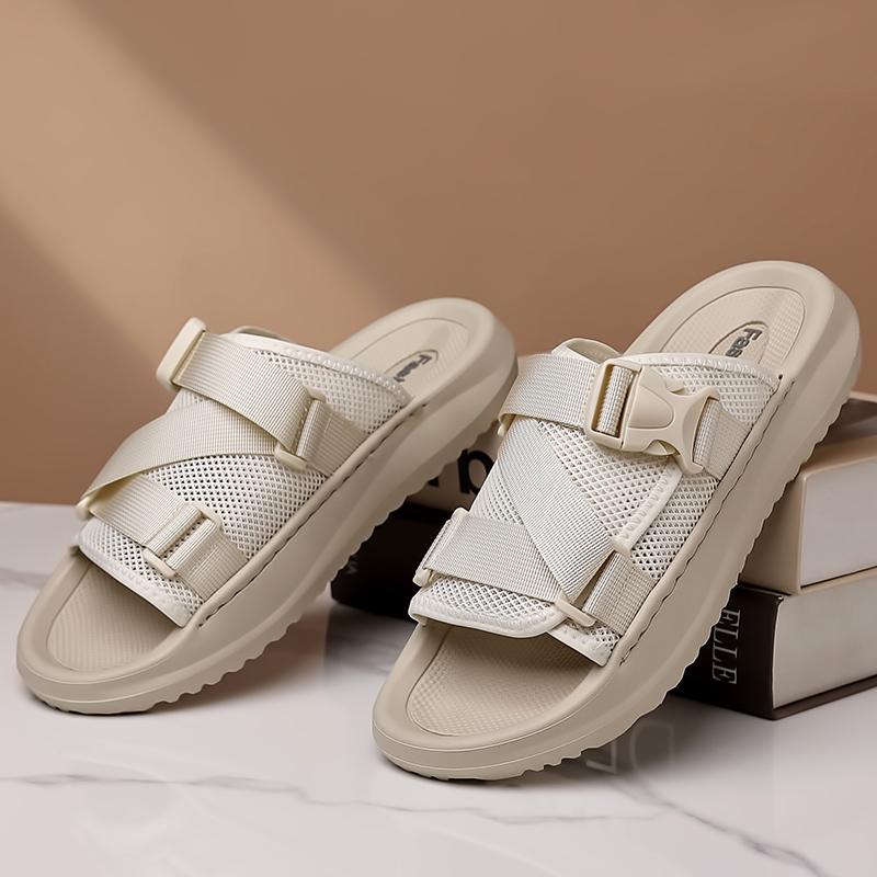 Fashion Comfortable Beach Summer Slippers Minimalist and Trendy Design Styles Street Walking Outdoor Breathable Shoes Black and White