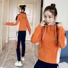 Thick Velvet Autumn and Winter Casual Sports Suit Women's Fashion Hooded Sweatshirt Two-piece Set