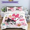 3pcs My Melody and Friends Quilt Cover Set - Soft and Cozy Bedroom, Guest Room and Dorm Decorative Bedding 3-Piece Set 1 Quilt Cover + 2 Pillow S