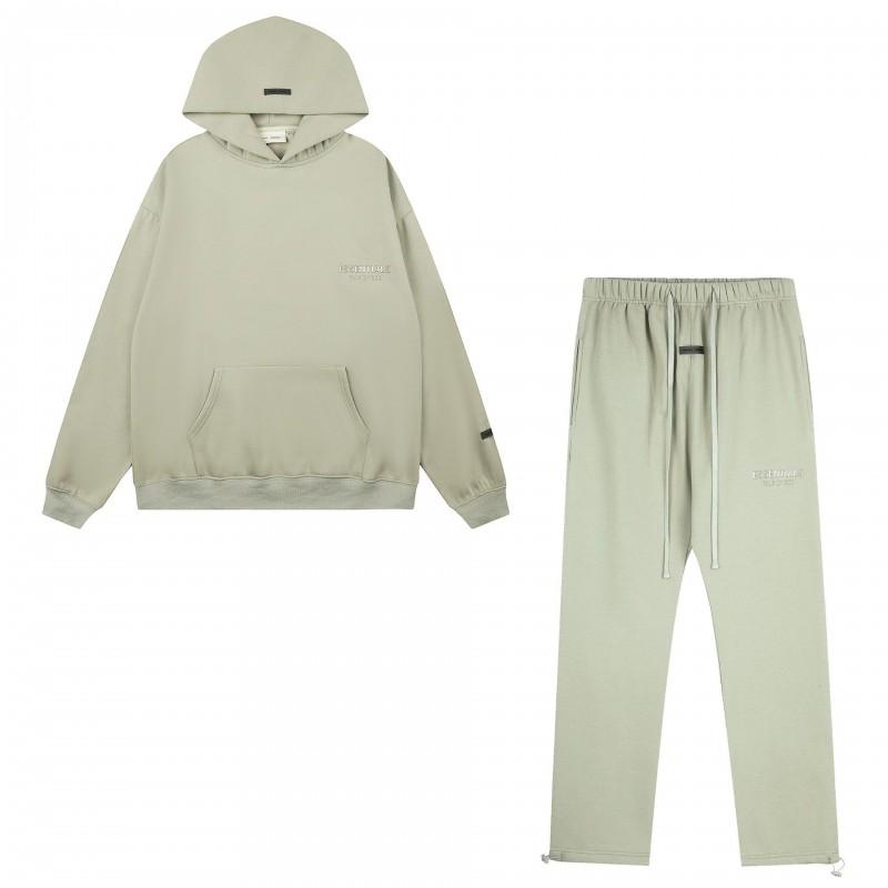 2026 Mikina s kapucí Černá S flockovaným písmenem FOG Line ESSENTIALS Unisex