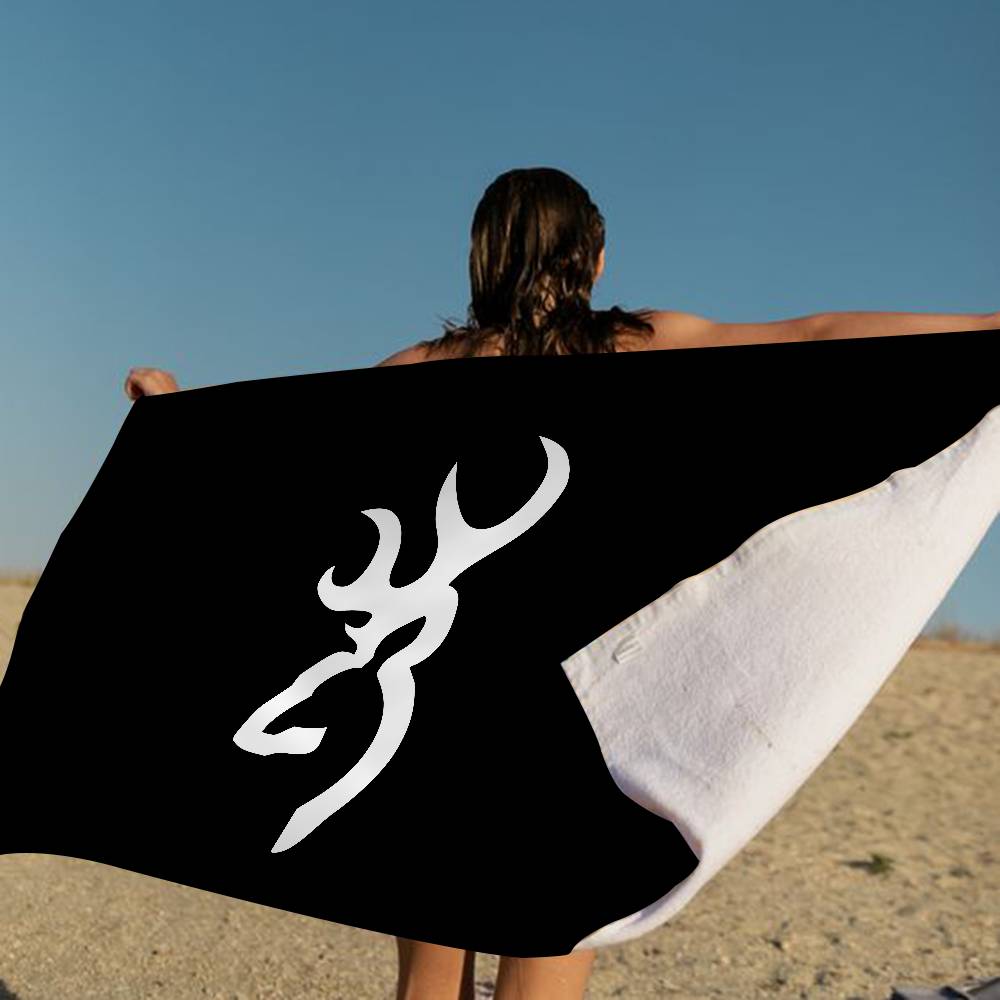 B-Browning Logo Mikrofaserdecke Schnell trocknende Strandtücher Übergröße Druck Super saugfähige Poolhandtuchdecke