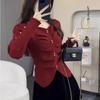 Women's High-End Chic Square Neck Ruched Knitted Sweater for Autumn/Winter