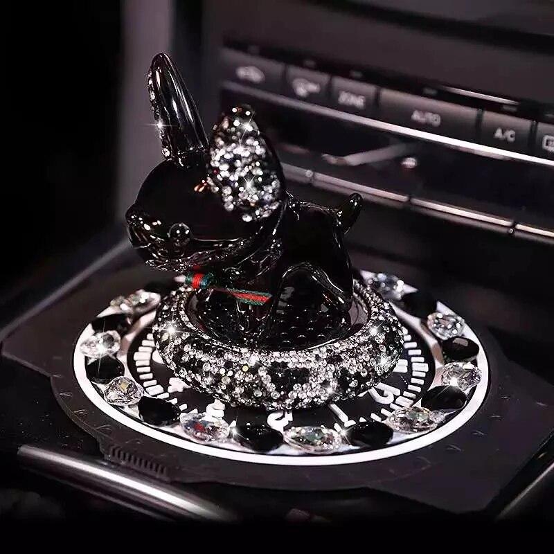 2020  Cartoon Car Air Freshener Dog Gift Diamond Dog Shaking Head Car Interior Ornament Perfume Solid Car Aroma Decoration
