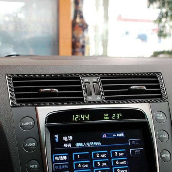 Carbon Fiber Interior Center Air Vent Outlet Cover Trim For Lexus GS 2006-2011