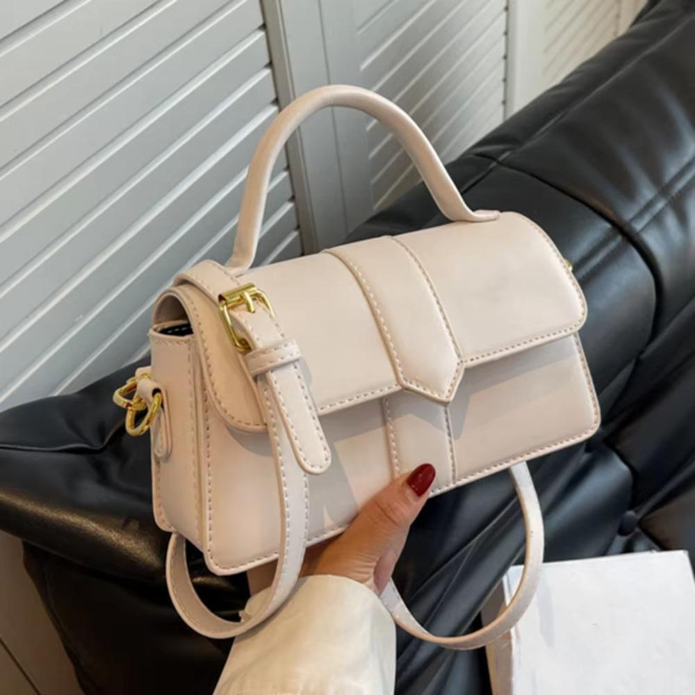 Pu Leather Vintage Underarm Handbag Square Fashion Shoulder Bag  Mobile Phone