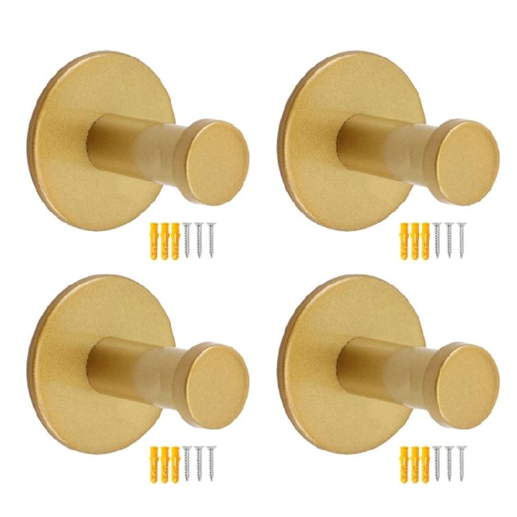 

4Pcs Stainless Steels Hook Wall Mounted Hanger Home Storage Hook Metal Coat Hanger Hardware for Coat Hat Clothing