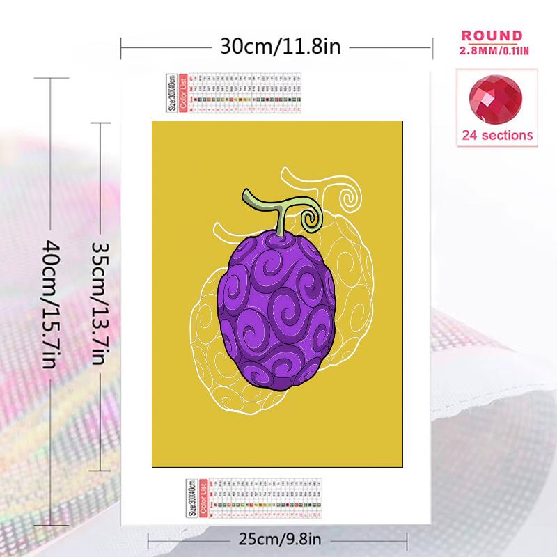 Devil Fruit 100% Round Full Drill 5D DIY Diamond Painting Embroidery Cross Stitch Rhinestone Decor