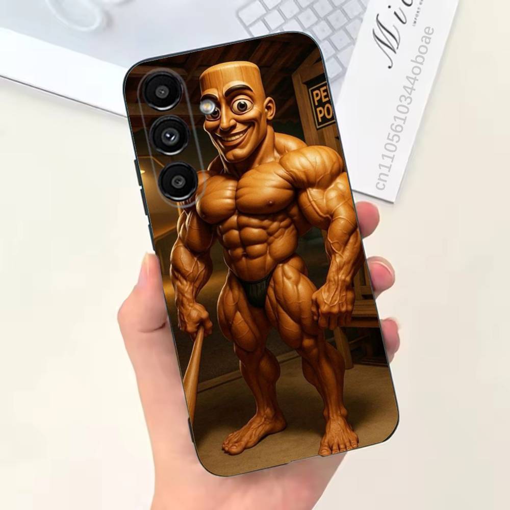 

Tung Tung Tung Sahur Phone Case For Samsung S25,24,21,22,23,20,S30,Ultra,Plus,Fe,Lite,Note,5G Black Cover SamsungS30Plus