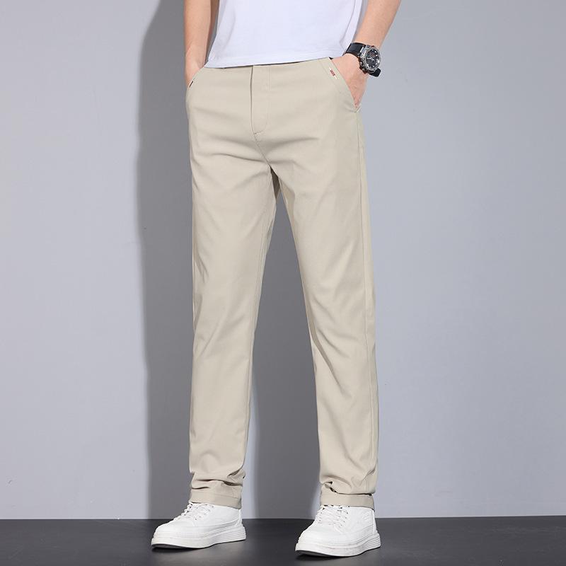Spring and Summer New Light Business Casual Pants Teen Men's Straight Casual Pants Men's Trend Versatile Casual Pants