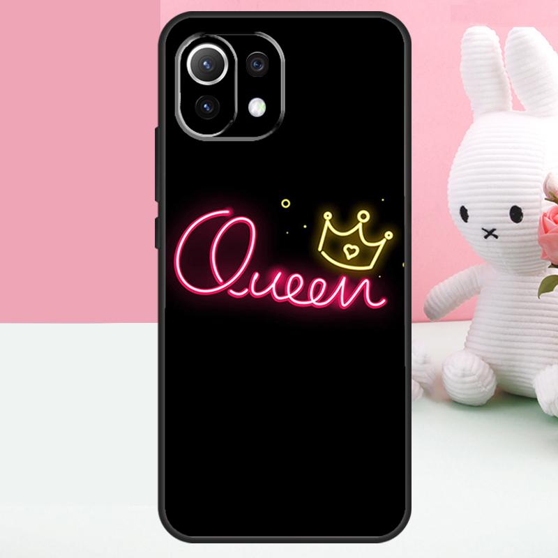 Cute King Queen Crown Case For Xiaomi 15 Ultra 14 13 15T 13T 14T Pro 17 Pro Max POCO F7 X7 Pro X5 X6 F5 F6 Funda