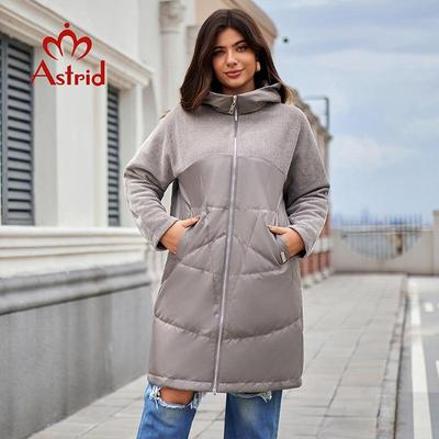 Women's Autumn Winter Parka Plus Size Woman Clothing Long Padding Warm Hood Casual Female Quilted Jacket Coats Spliced AM-10391
