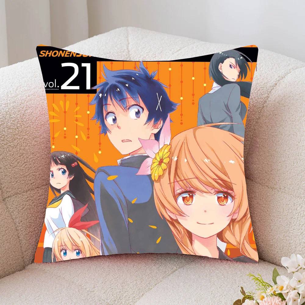 Anime N-Nisekoi Kissenbezug Heimdekoration Überwurf für Sofa Bett Auto Zimmer Dekoration Geschenkidee
