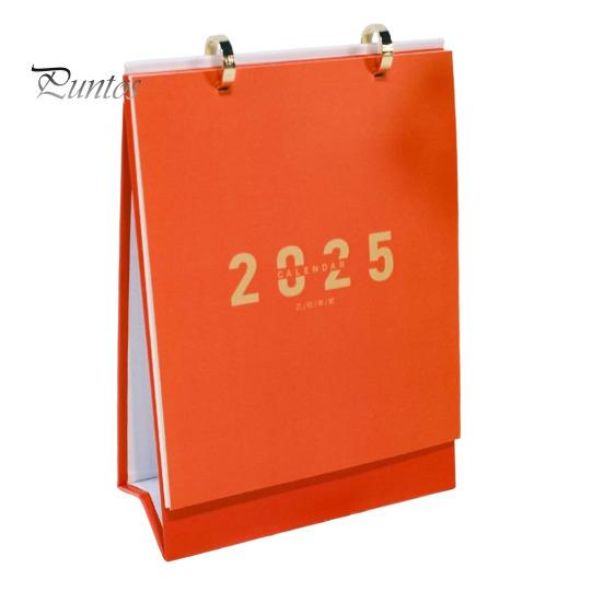 

2025 Настольный календарь на 12 месяцев, перекидной настольный календарь, ежемесячное ежедневное планирование, менеджер времени для домашнего офиса, декор стола S красный