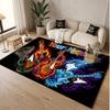 Music Guitar Theme Soft Crystal Velvet Rug Custom Name & Text Print Non Slip Floor Rug for Bedroom Living Room