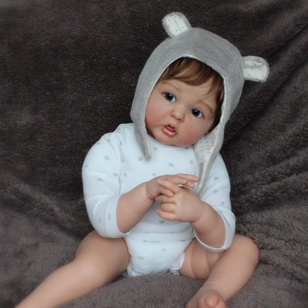 BZDOLL 60cm 24 cale Skóra malowana 3D z żyłkami winylowa Lalka Reborn Chłopiec Dla Dziewczynki Księżniczka Maluch Bebe Kolekcja Artystyczna