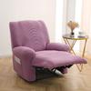 Elastic Armchair Cover 1 Seater Polar Fleece Recliner Sofa Cover Non-Slip Relax Accent Reclining Sofa Cover Living Room