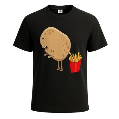 Potato Pooping Fries Funny French Fries Potato Lover Mens Tshirt Tee Top