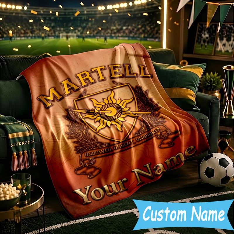Custom Personalized Blanket House Martell Soft Throw Blanket, Suitable for Family and Friends, Sofa Blanket,Home Decor Christmas gift