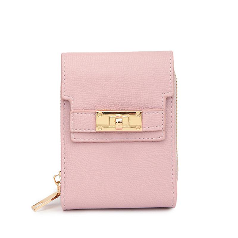 Women's Wallet Women's Small Wallet Women's Simple Texture Folding Fashion Short Clutch Wallet