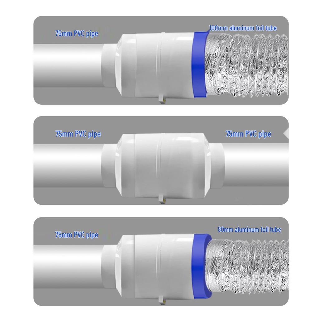 Anti-Odor Bathroom Ventilation Valve & Heater 110 PVC Pipe Backflow Preventer
