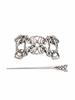 1pc Retro Silver Celtic Pattern Totem Design Hair Clip Niche Punk Style Patterned Metal Hair Clip Dark Themed Hair Accessory