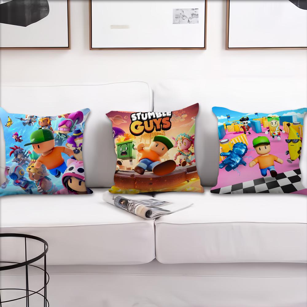 Game S-Stumble G-Guys Cute cushion cover Pillow Sofa Printing Decoration Room Home Office Coffee Shop Car Nordic Simplicity