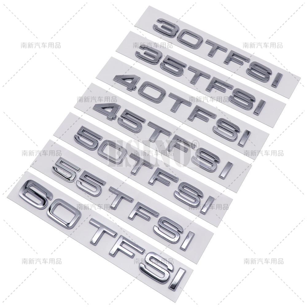 30 35 40 45 50 55 60 TFSI ABS Emblema Adesivo Adesivo Decalcomania per Bagagliaio Posteriore per Audi A4 A5 A6 A7 A8 Q3 Q5 Q6 Q7 Q8