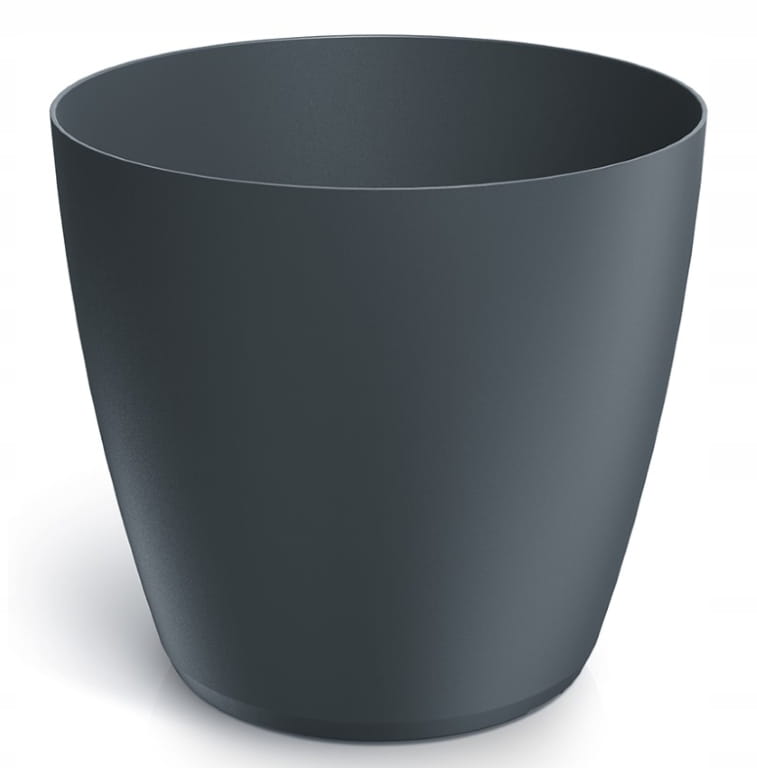 Anthracite matte plastic flowerpot 119x109 cm smooth Mate cover