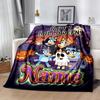 Halloween Bluey Family Personalized Text Blanket Gift Personalized Blanket Soft Warm Cozy for Livingroom Nap Couch Office Chair